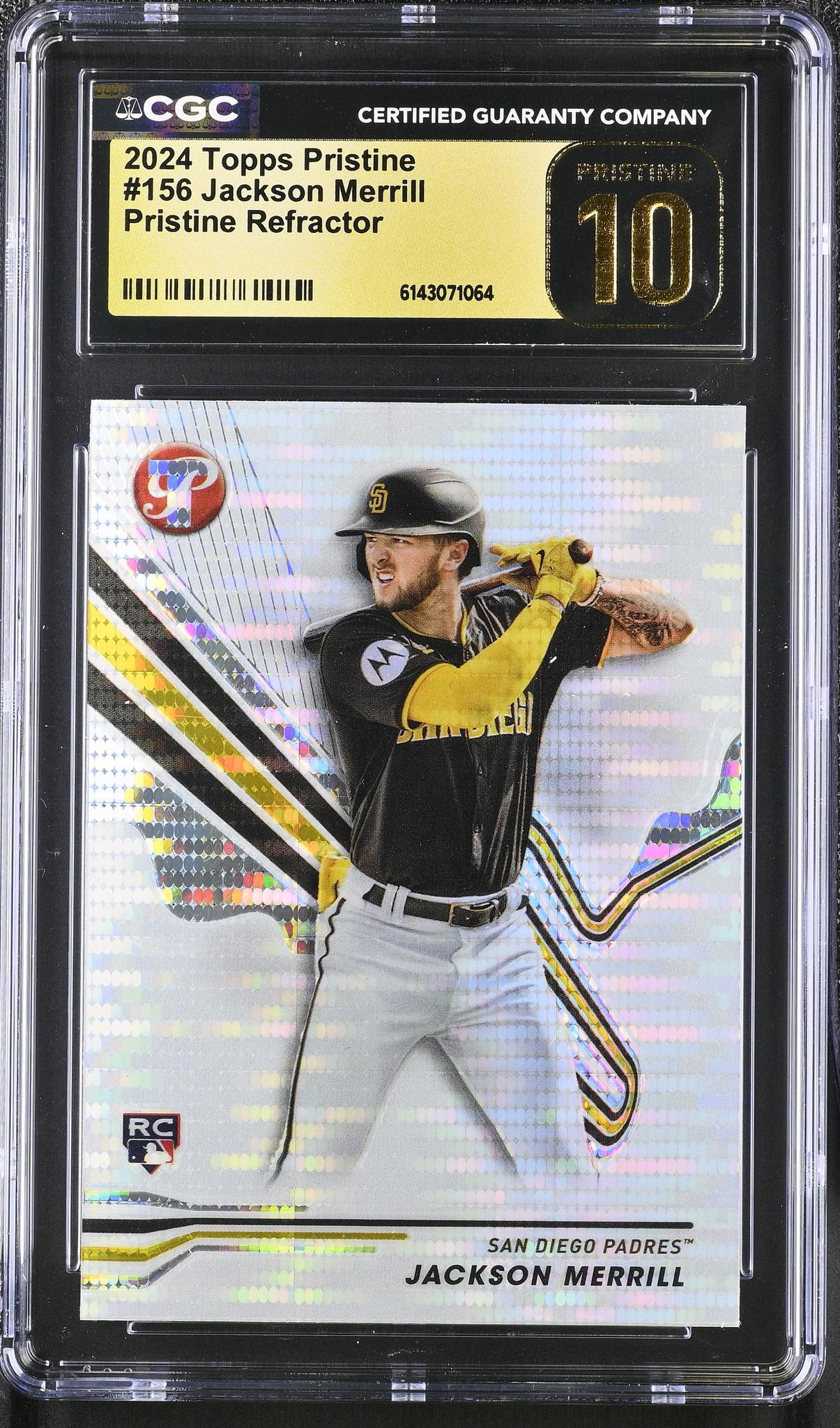 2024 Pristine #156 Jackson Merrill Pristine Refractor CGC 10