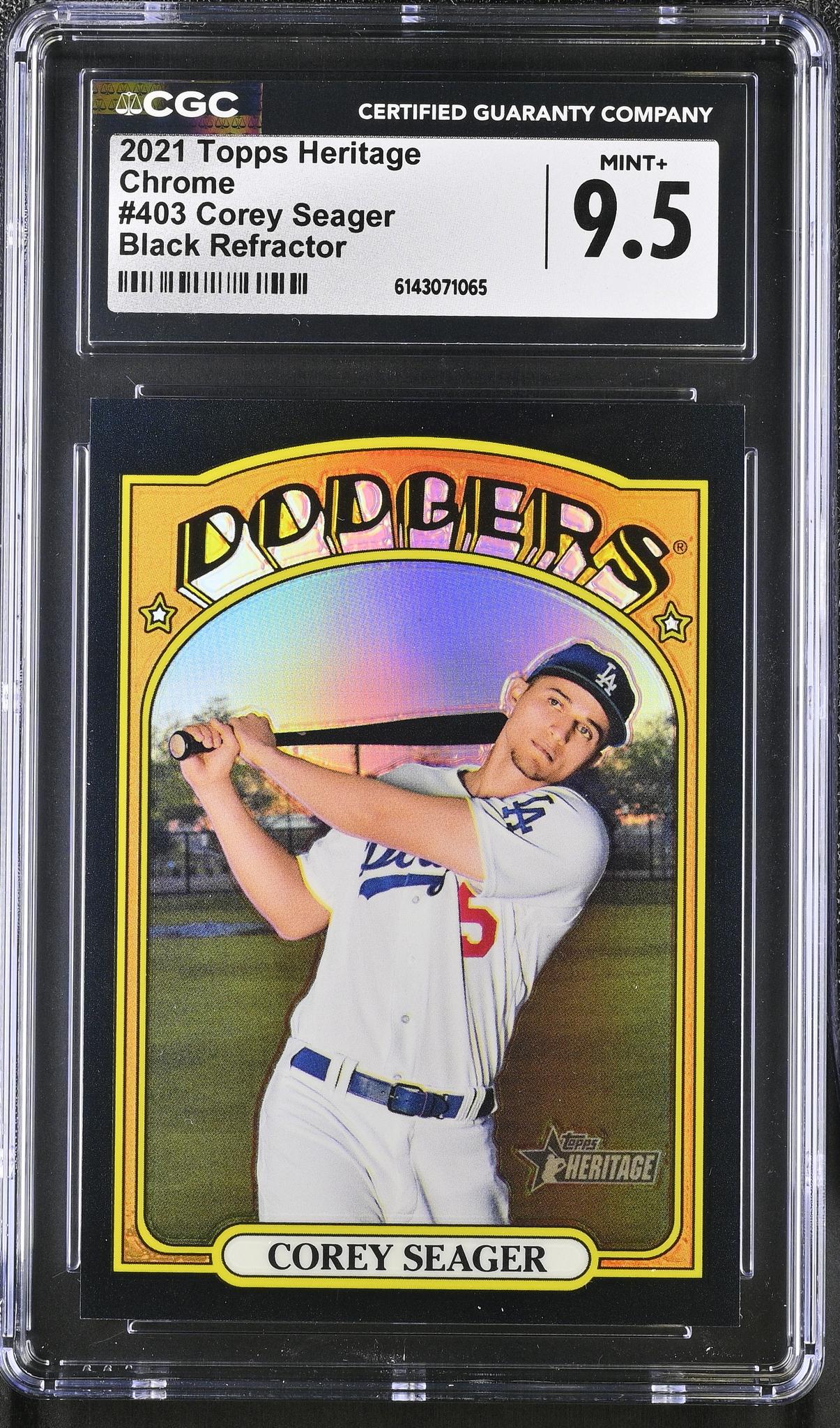2021 Heritage #403 Corey Seager Chrome CGC 9.5