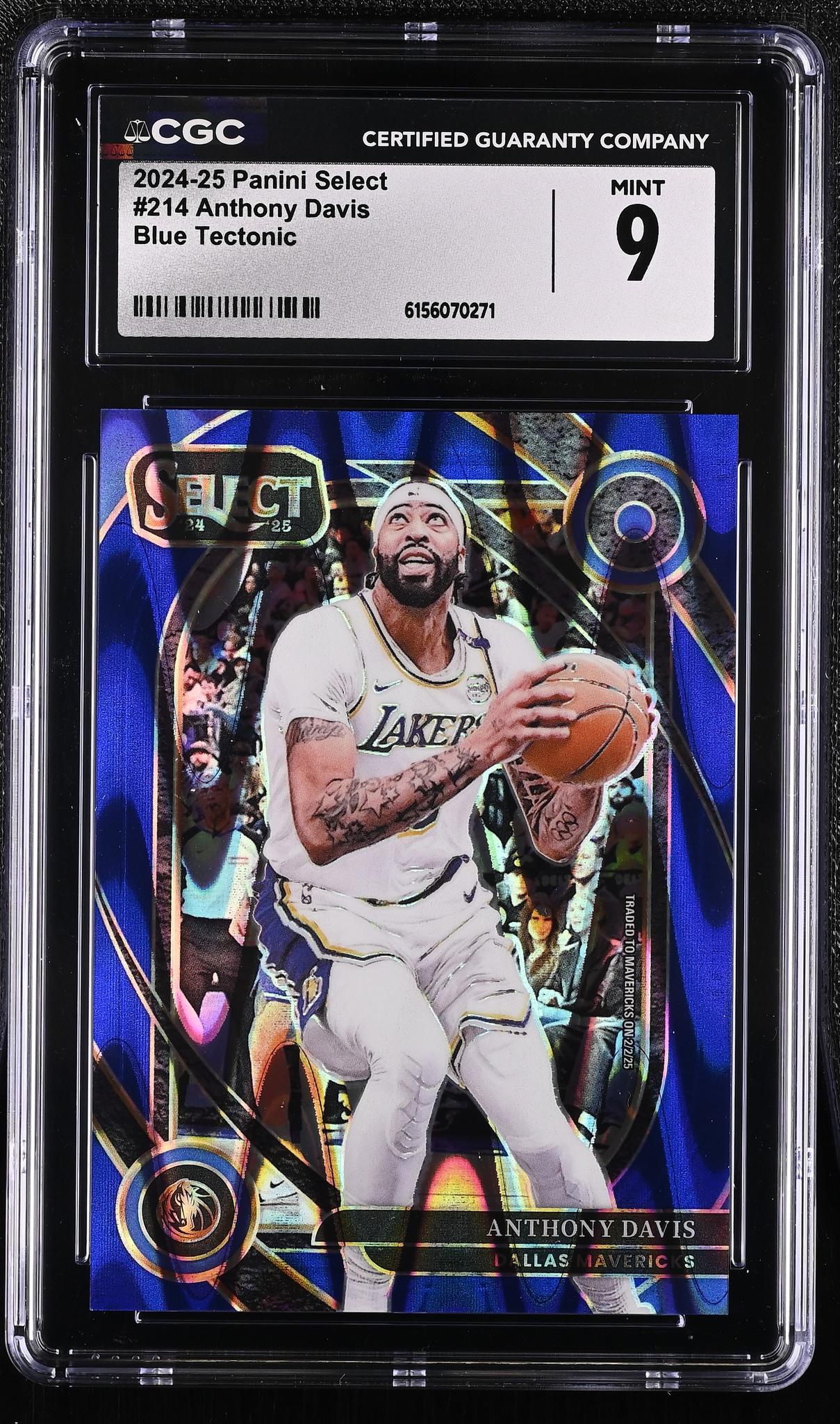 2024 Select #214 Anthony Davis Blue Tectonic /99 CGC 9