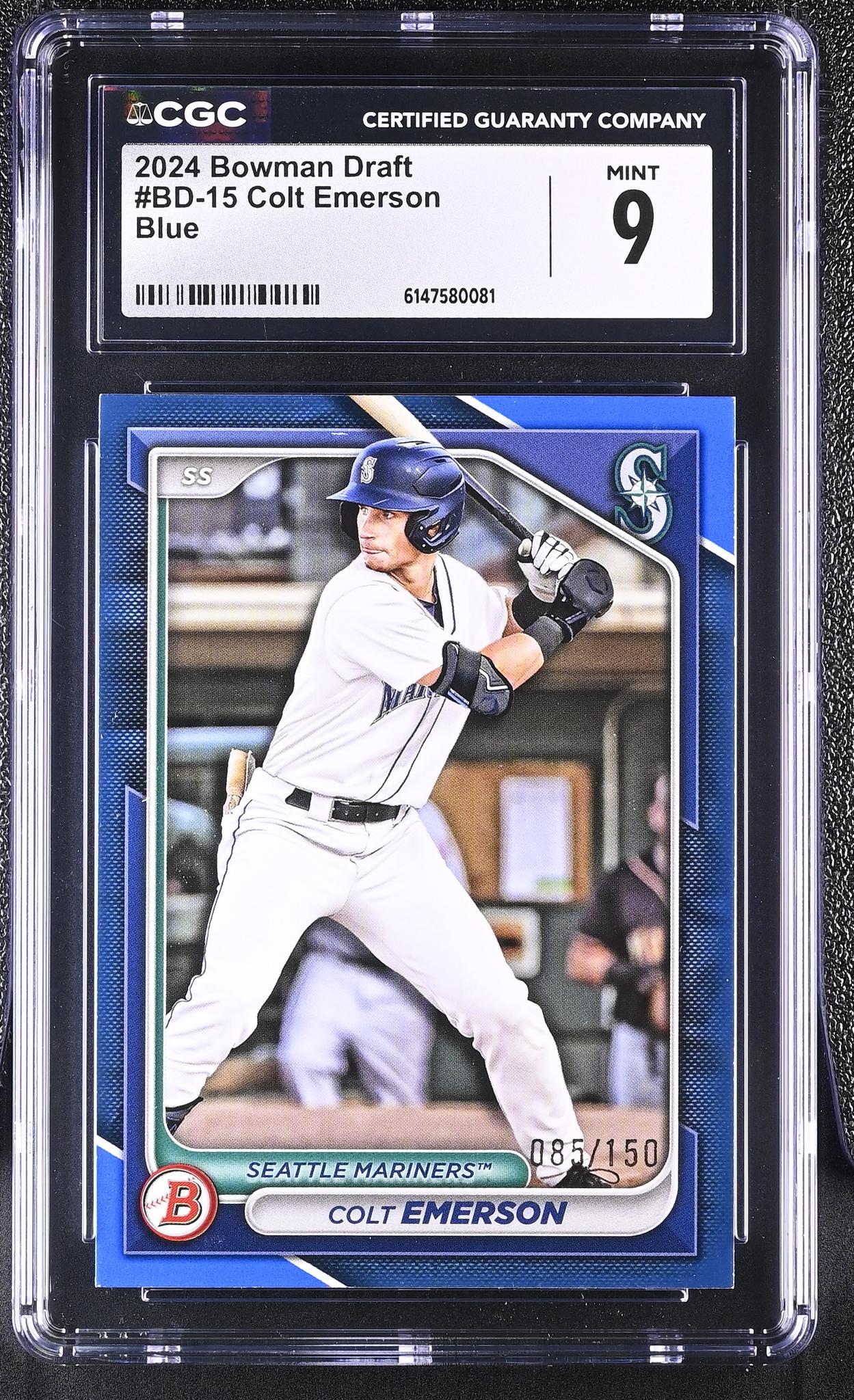 2024 Bowman #BD-15 Colt Emerson Draft /150 CGC 9