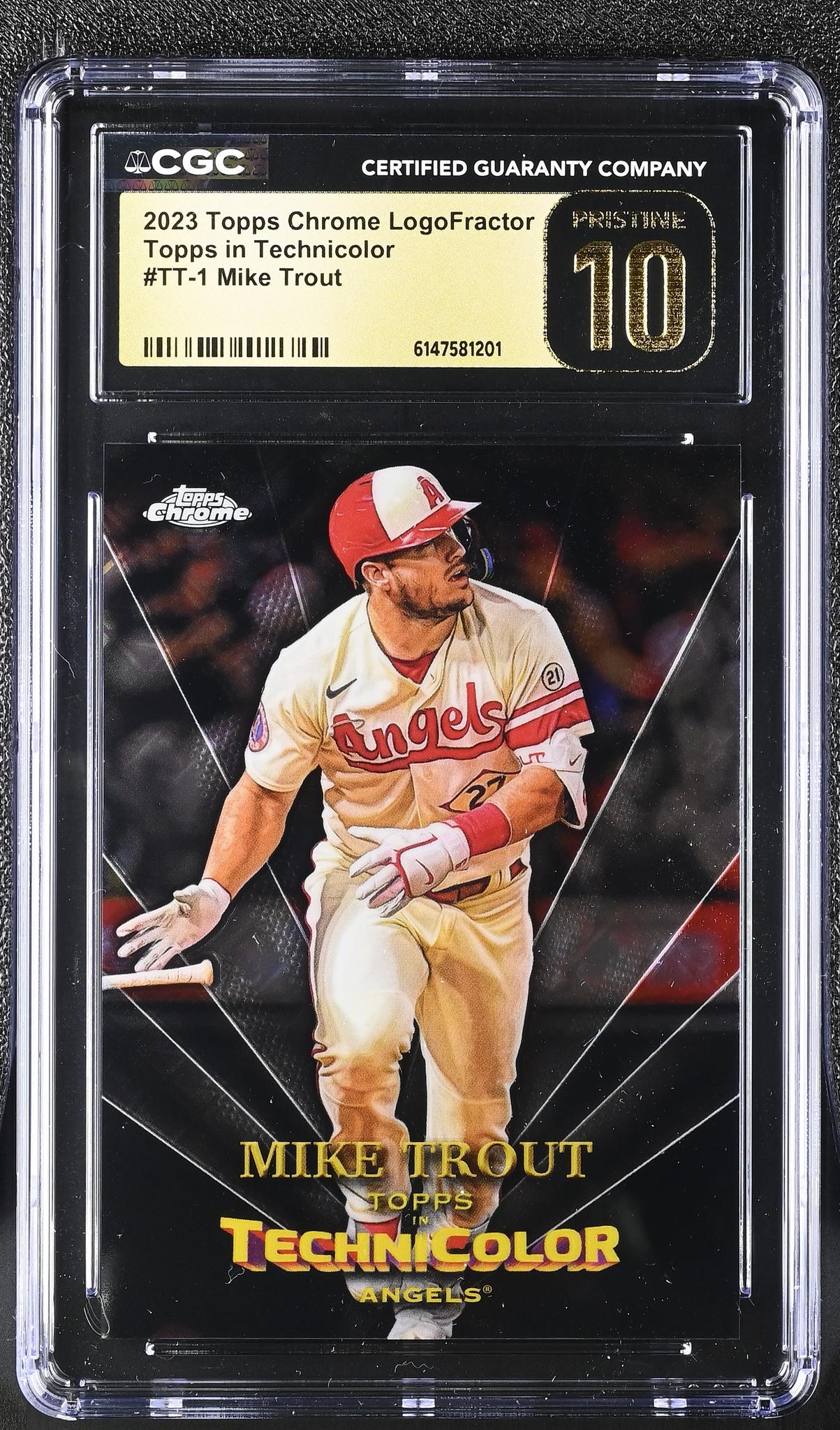 2023 Topps Chrome #TT-1 Mike Trout Topps in Technicolor CGC 10