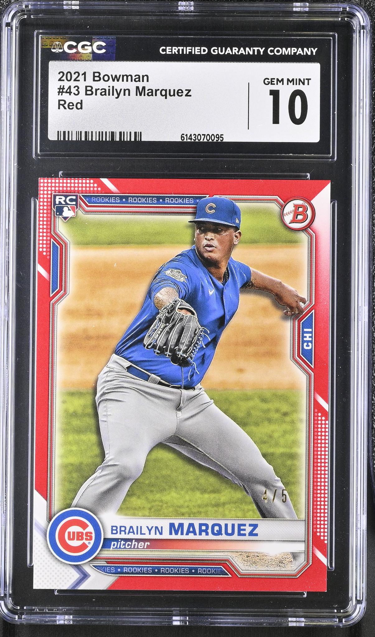 2021 Bowman #43 Brailyn Marquez /5 CGC 10