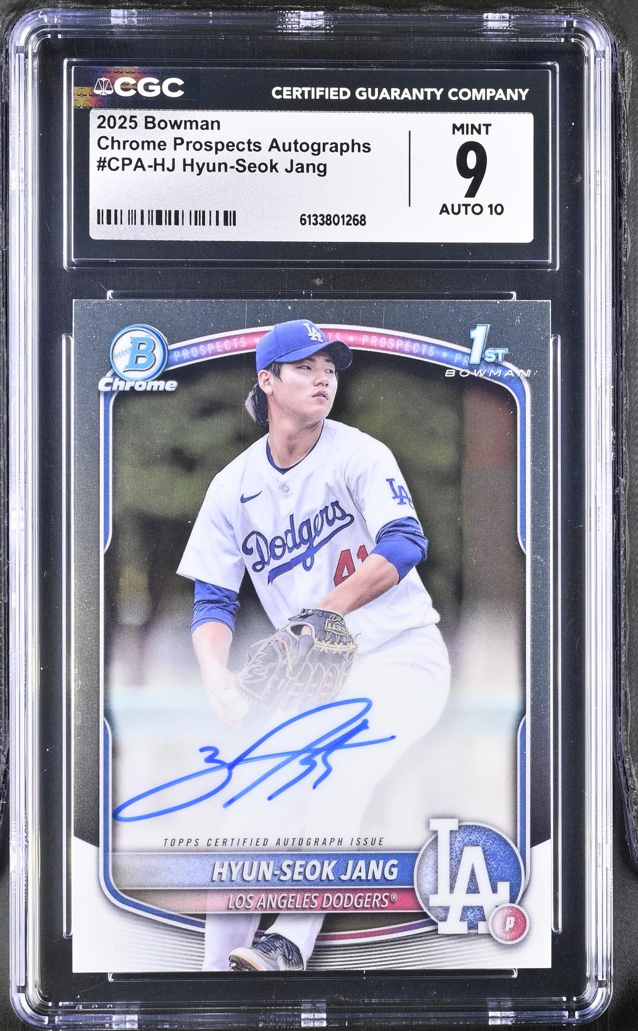 2025 Bowman #CPA-HJ Hyun-Seok Jang Chrome Prospects Autographs Auto CGC 9