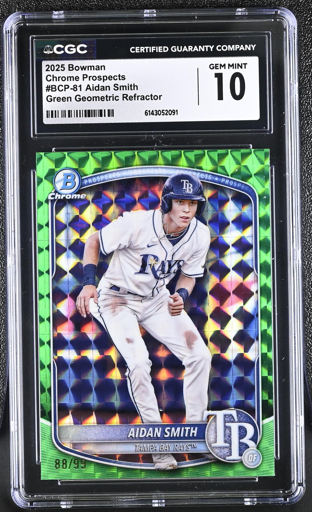 2025 Bowman #BCP-81 Aidan Smith Chrome Prospects /99 CGC 10