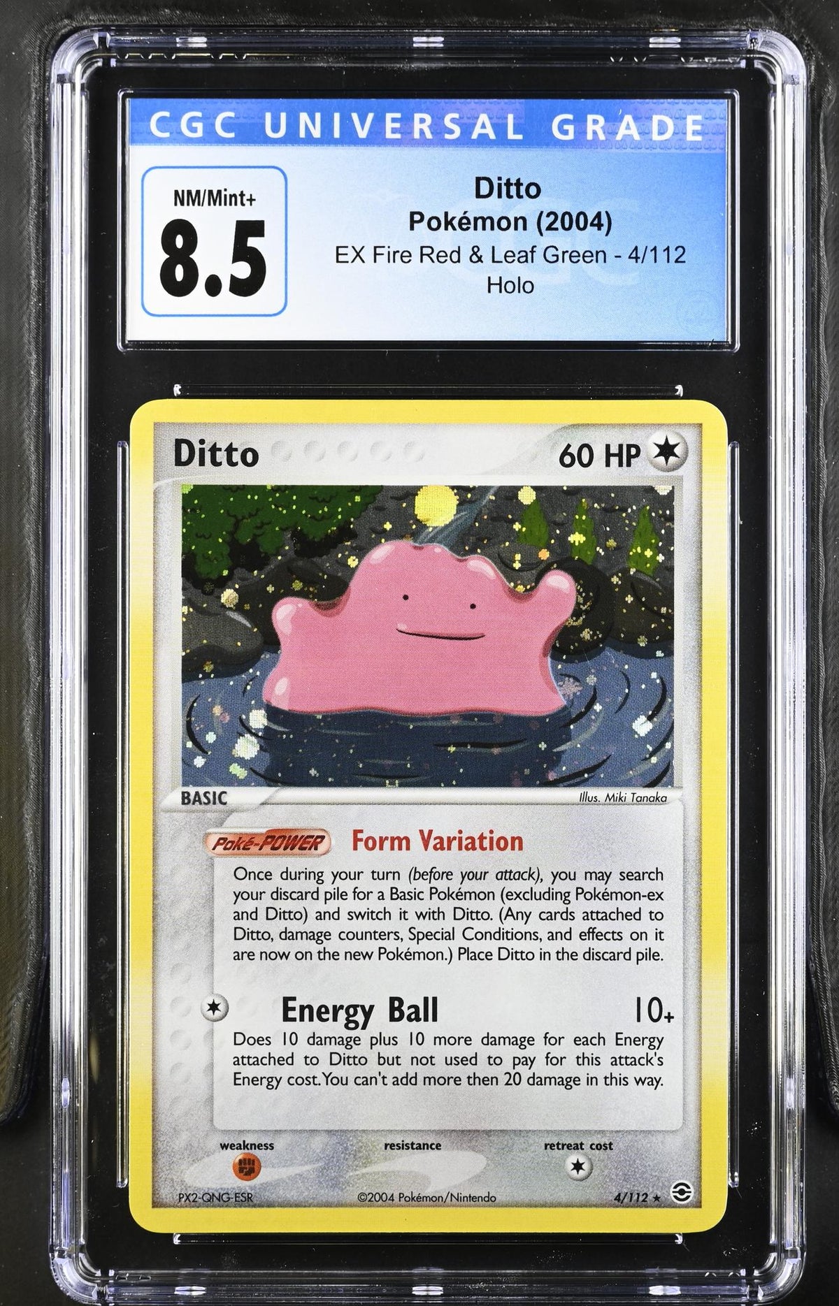 2004 Pokemon #4/112 Ditto EX Fire Red & Leaf Green CGC 8.5