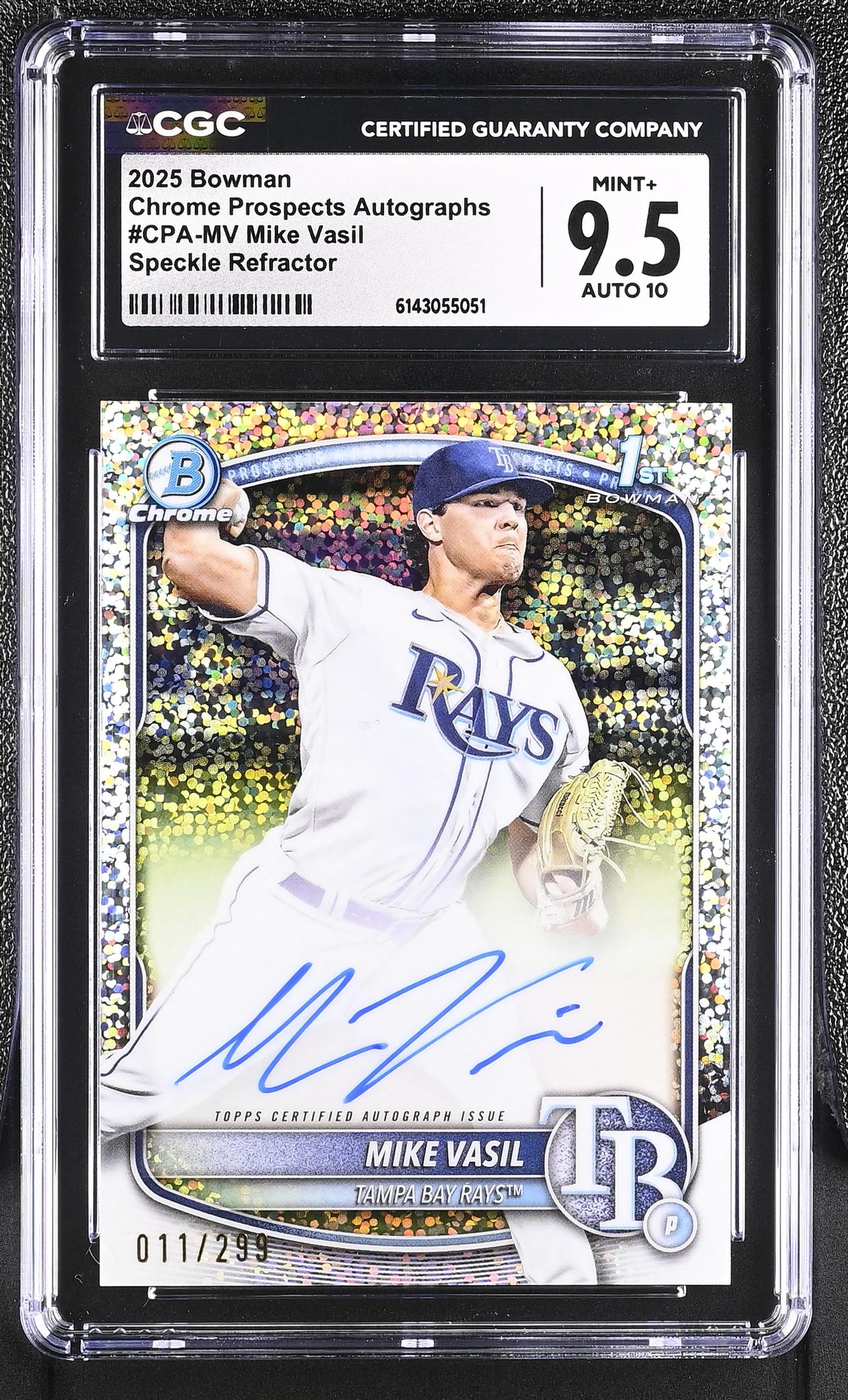 2025 Bowman Chrome #CPA-MV Mike Vasil Prospects Autographs /299 Auto CGC 9.5