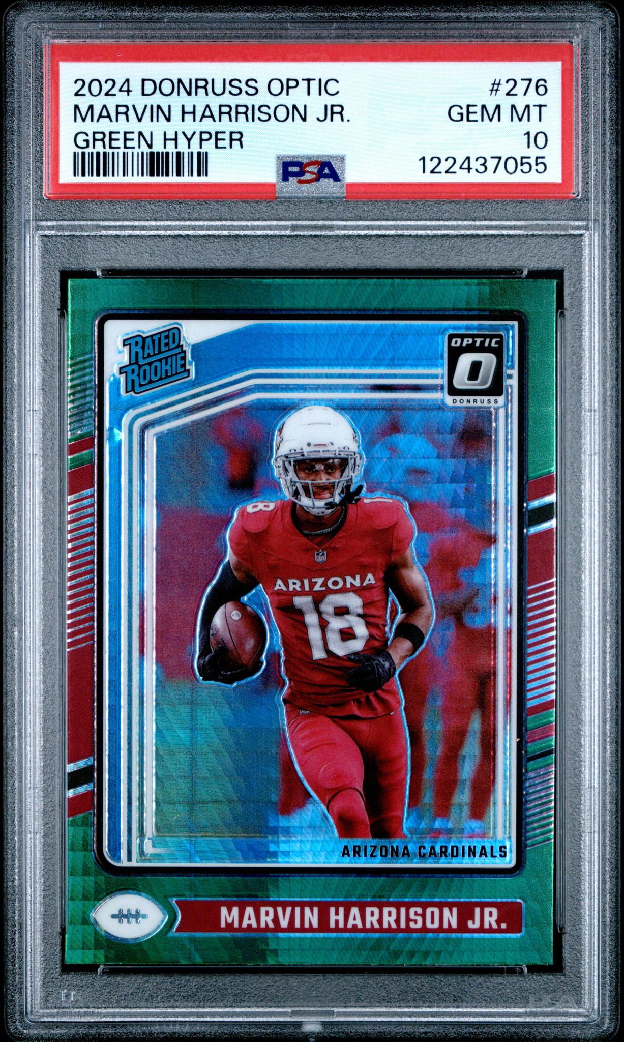2024 Donruss Optic Rated Rookie Green Hyper Marvin Harrison Jr. #276 PSA 10