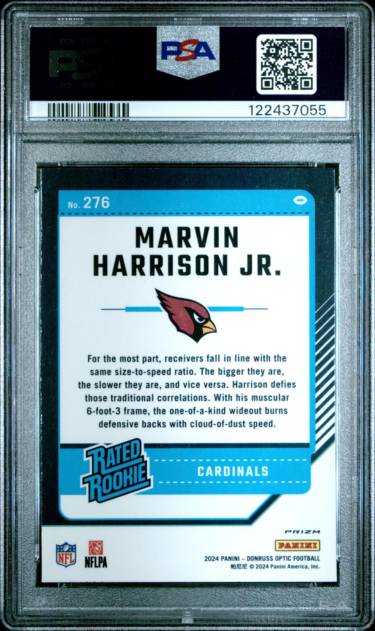2024 Donruss Optic Rated Rookie Green Hyper Marvin Harrison Jr. #276 PSA 10