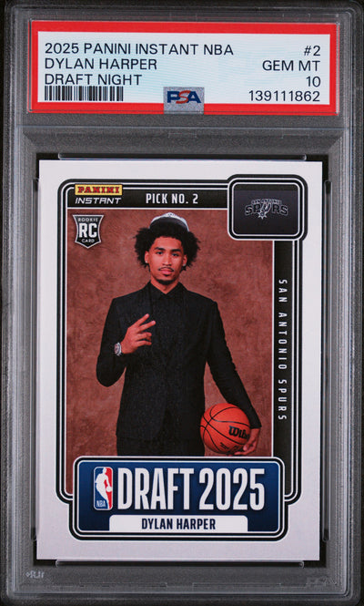 2025 Panini Instant Draft Night Dylan Harper #2 PSA 10