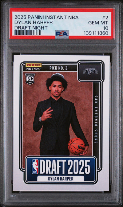 2025 Panini Instant Draft Night Dylan Harper #NBADN-2 PSA 10