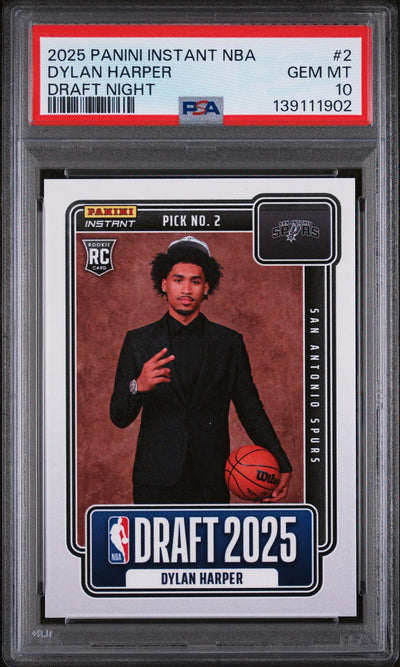 2025 Panini Instant Draft Night Dylan Harper #NBADN-2 PSA 10