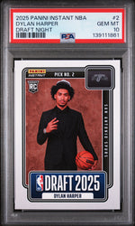 2025 Panini Instant Draft Night Dylan Harper #NBADN2 /5547 /1 PSA 10