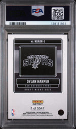 2025 Panini Instant Draft Night Dylan Harper #NBADN2 /5547 /1 PSA 10