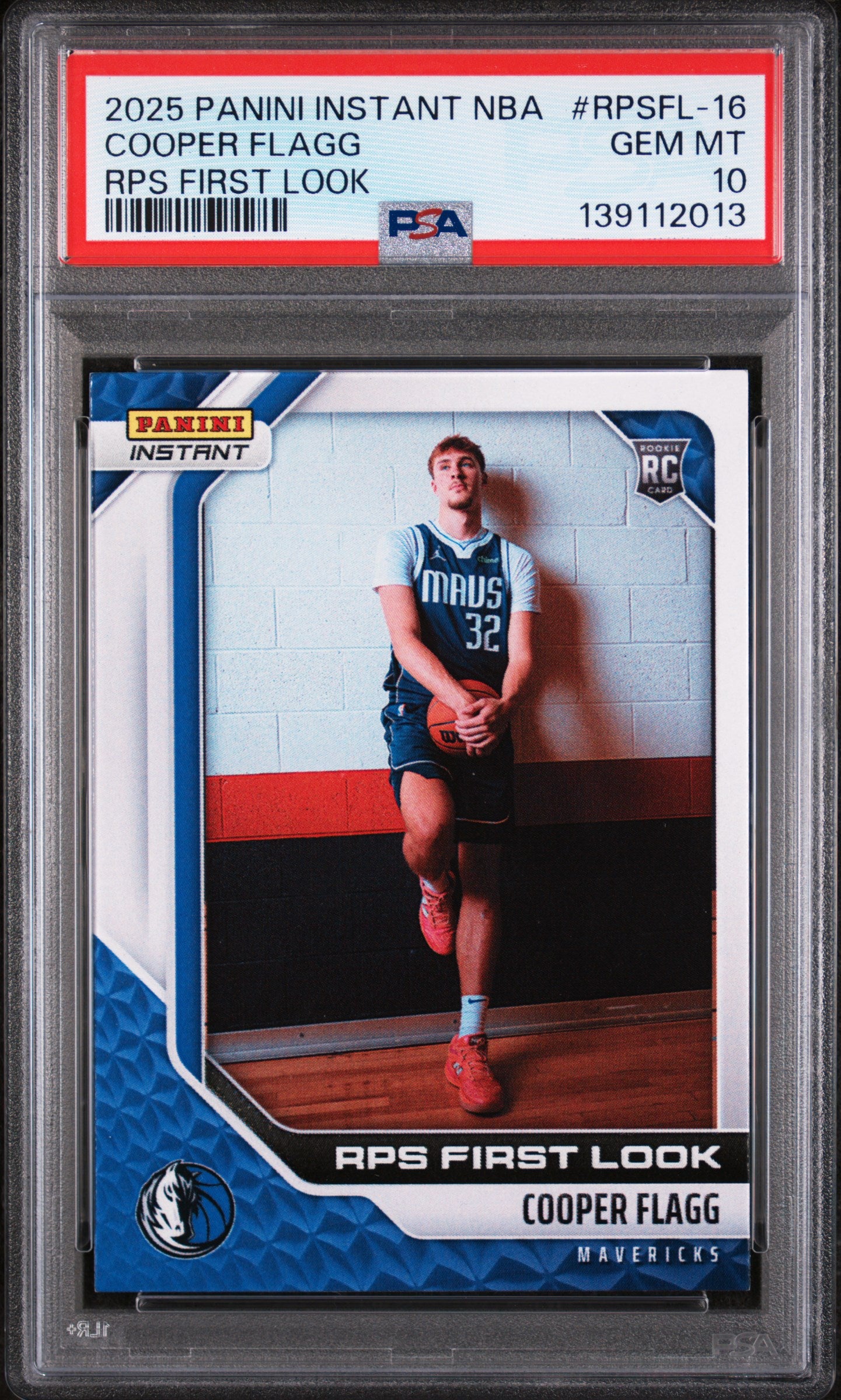 2025 Panini Instant NBA Rps First Look Cooper Flagg #RPSFL-16 /12312 PSA 10