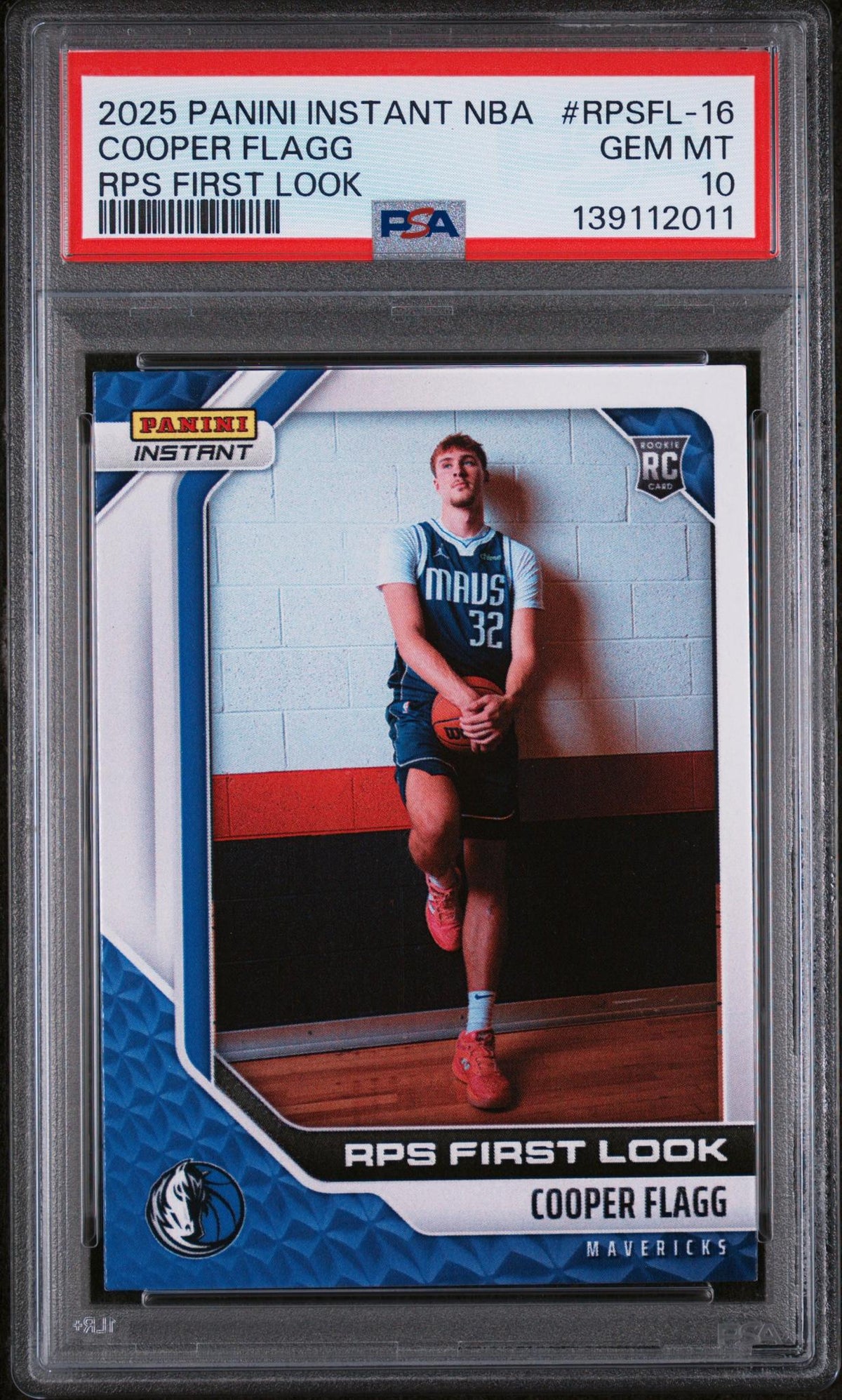 2025 Panini Instant NBA Rps First Look Cooper Flagg #RPSFL-16 /12312 PSA 10