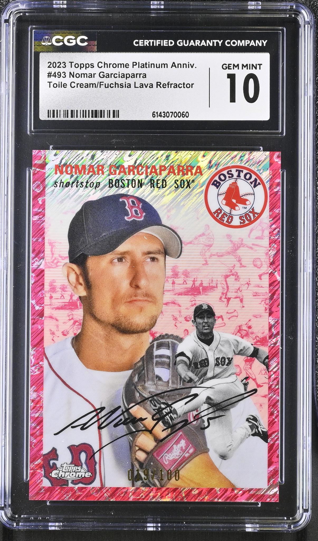 2023 Topps Chrome #493 Nomar Garciaparra Platinum Anniversary /100 CGC 10