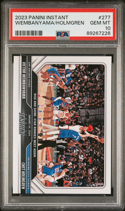 2023 Panini Instant Victor Wembanyama/Chet Holmgren #277 Rise and Shine PSA 10