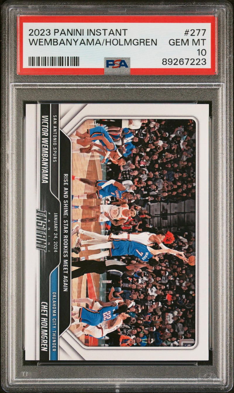 2023 Panini Instant Victor Wembanyama/Chet Holmgren #277 Rise and Shine PSA 10