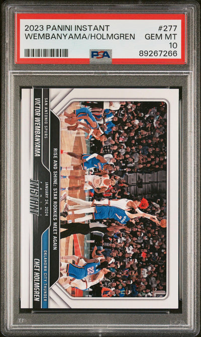2023 Panini Instant Victor Wembanyama/Chet Holmgren #277 Rise and Shine PSA 10