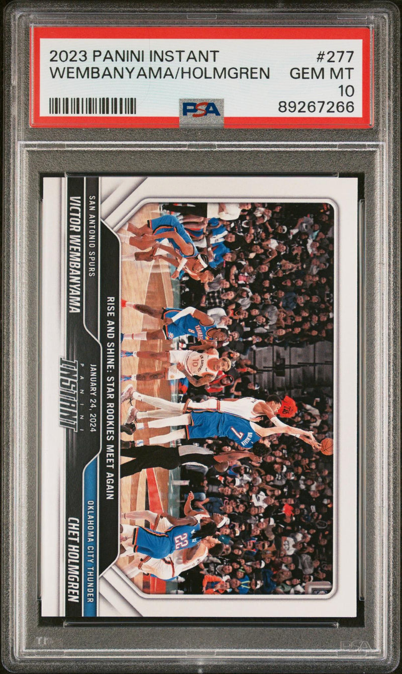 2023 Panini Instant Victor Wembanyama/Chet Holmgren #277 Rise and Shine PSA 10
