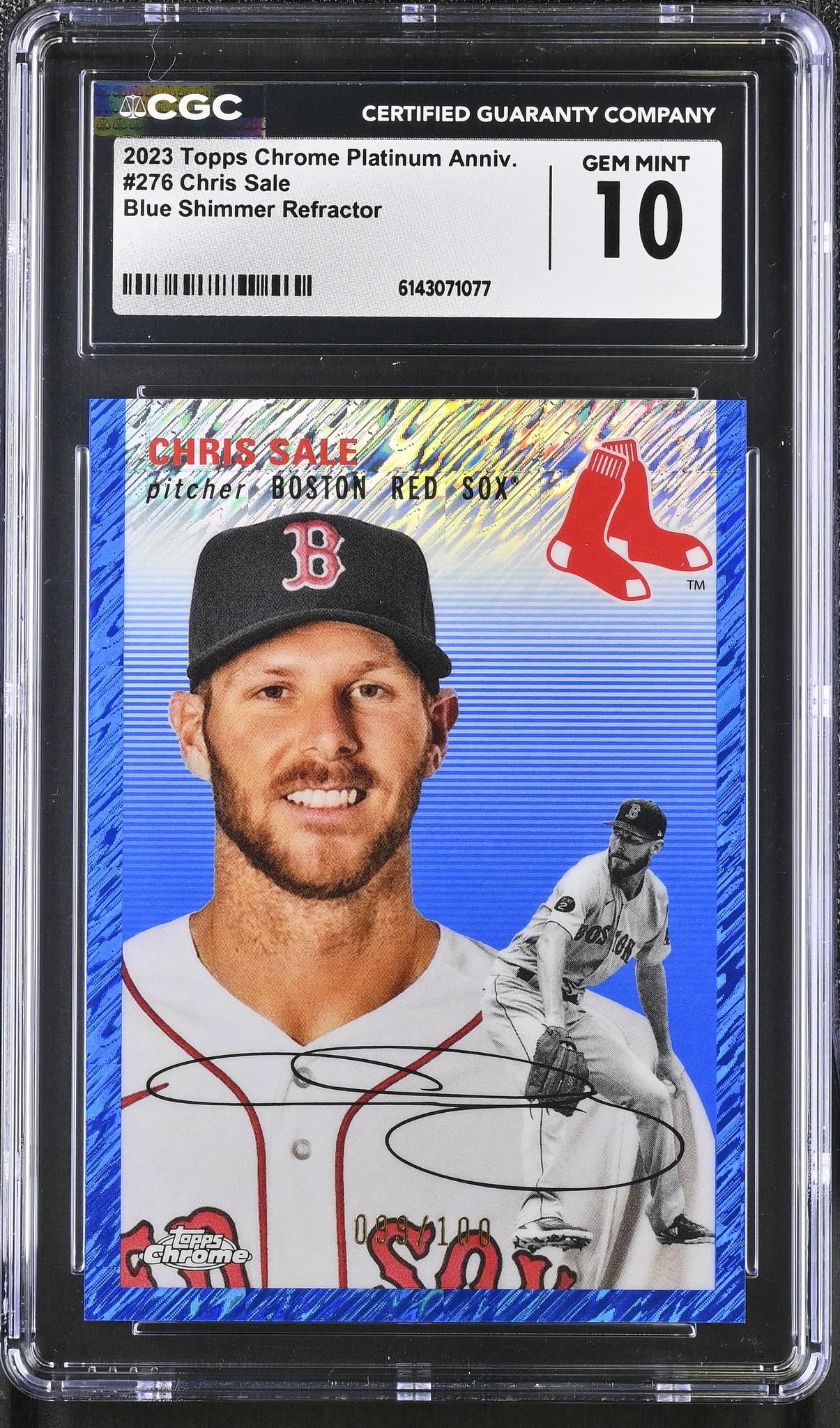2023 Topps Chrome #276 Chris Sale Platinum Anniversary /100 CGC 10
