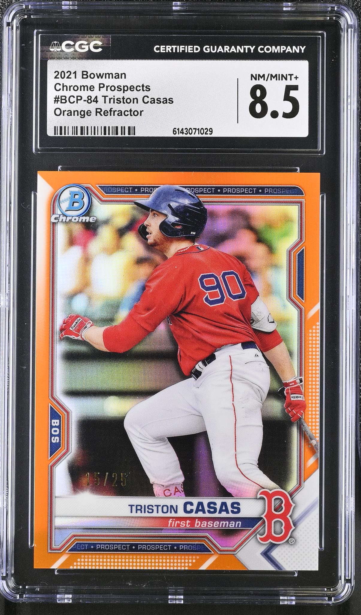 2021 Bowman Chrome #BCP-84 Triston Casas Chrome Prospects /25 CGC 8.5