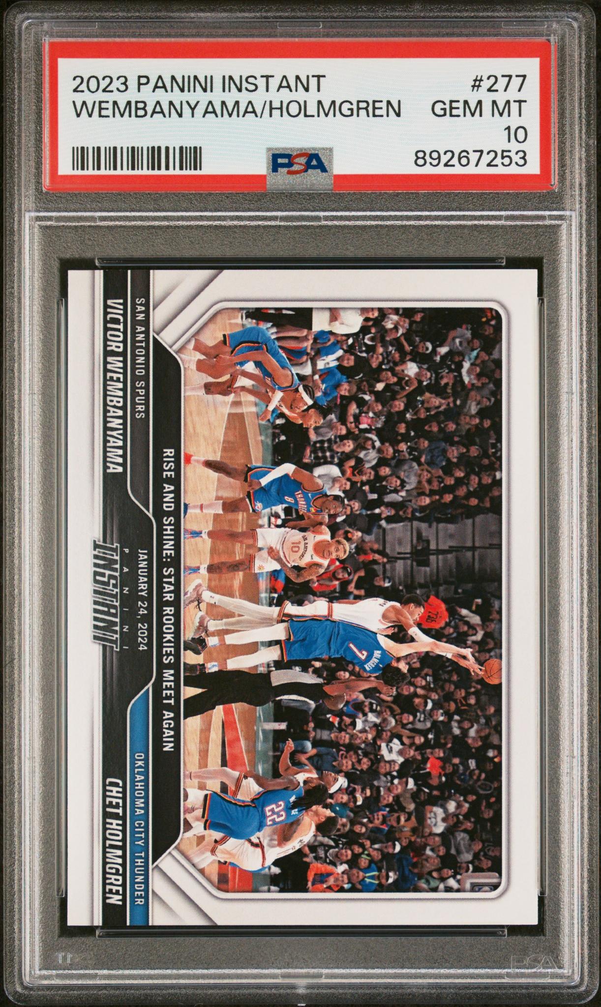 2023 Panini Instant Chet Holmgren/Victor Wembanyama #277 /1 PSA 10