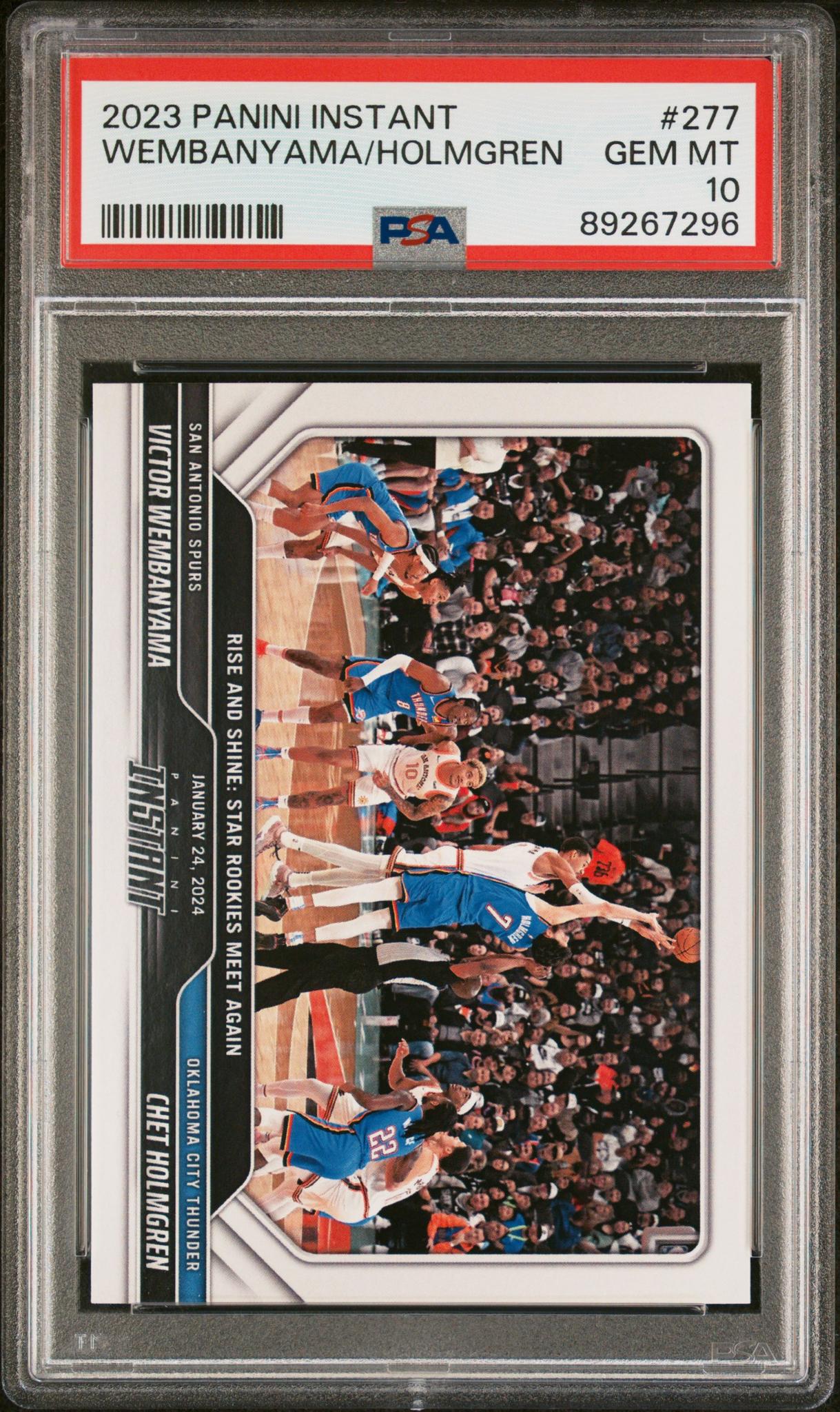 2023 Panini Instant Chet Holmgren/Victor Wembanyama #277 /1 PSA 10