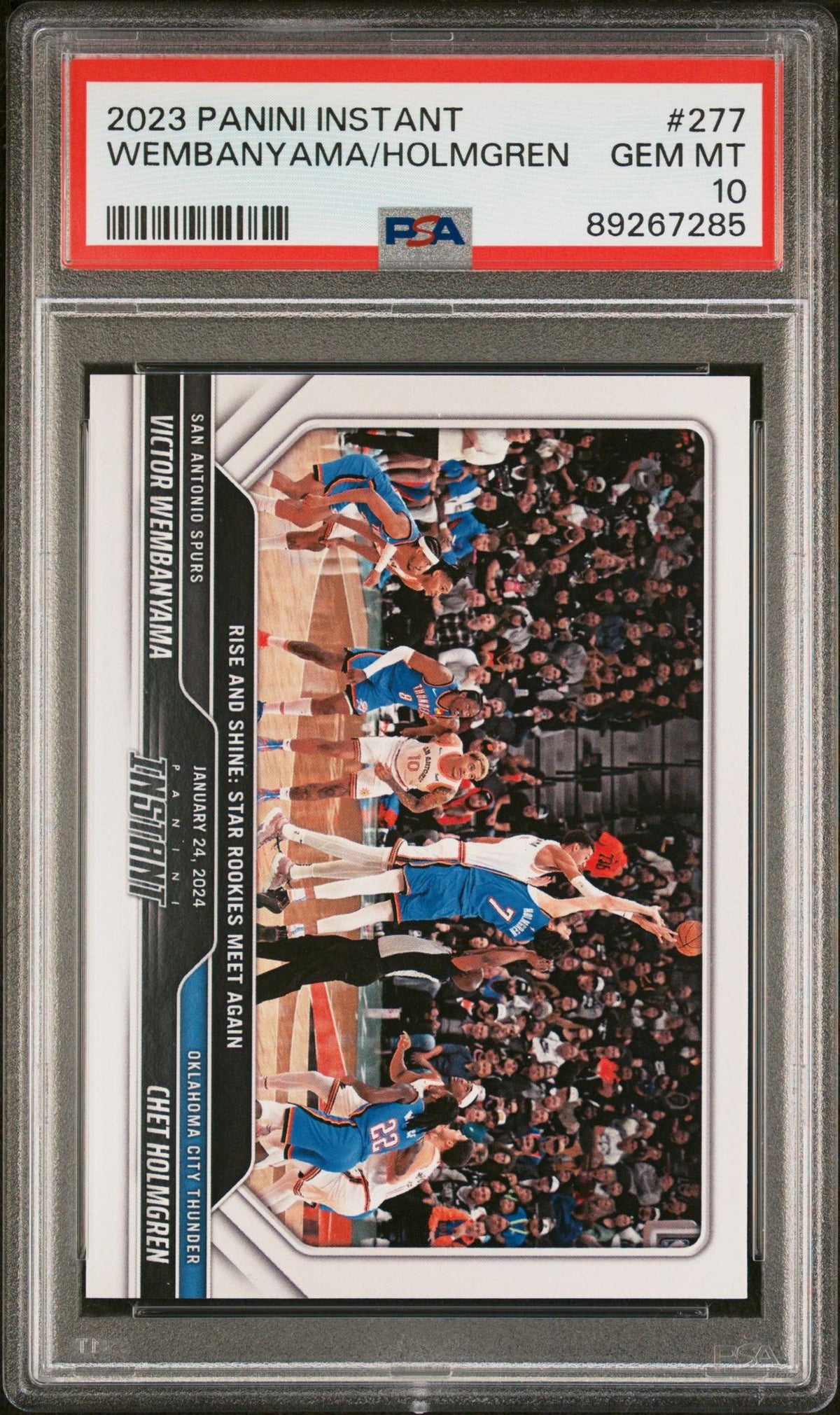 2023 Panini Instant Chet Holmgren/Victor Wembanyama #277 /1 PSA 10