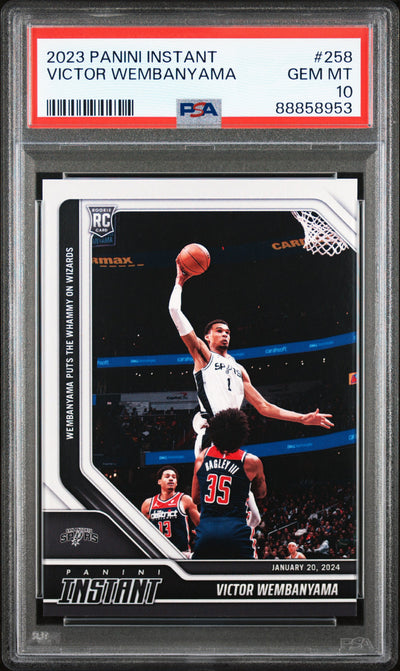 2023 Panini Instant Victor Wembanyama #258 RC /2647 PSA 10