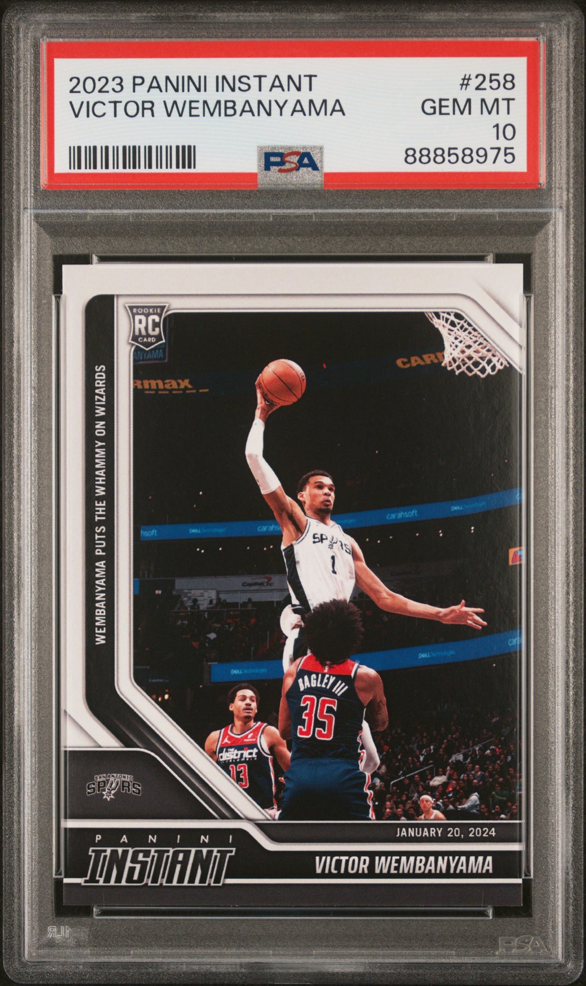 2023 Panini Instant Victor Wembanyama #258 /2647 PSA 10