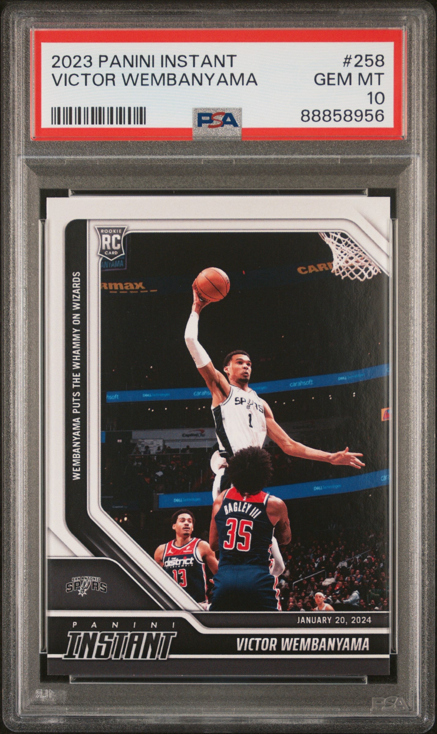 2023 Panini Instant Victor Wembanyama #258 /1 PSA 10