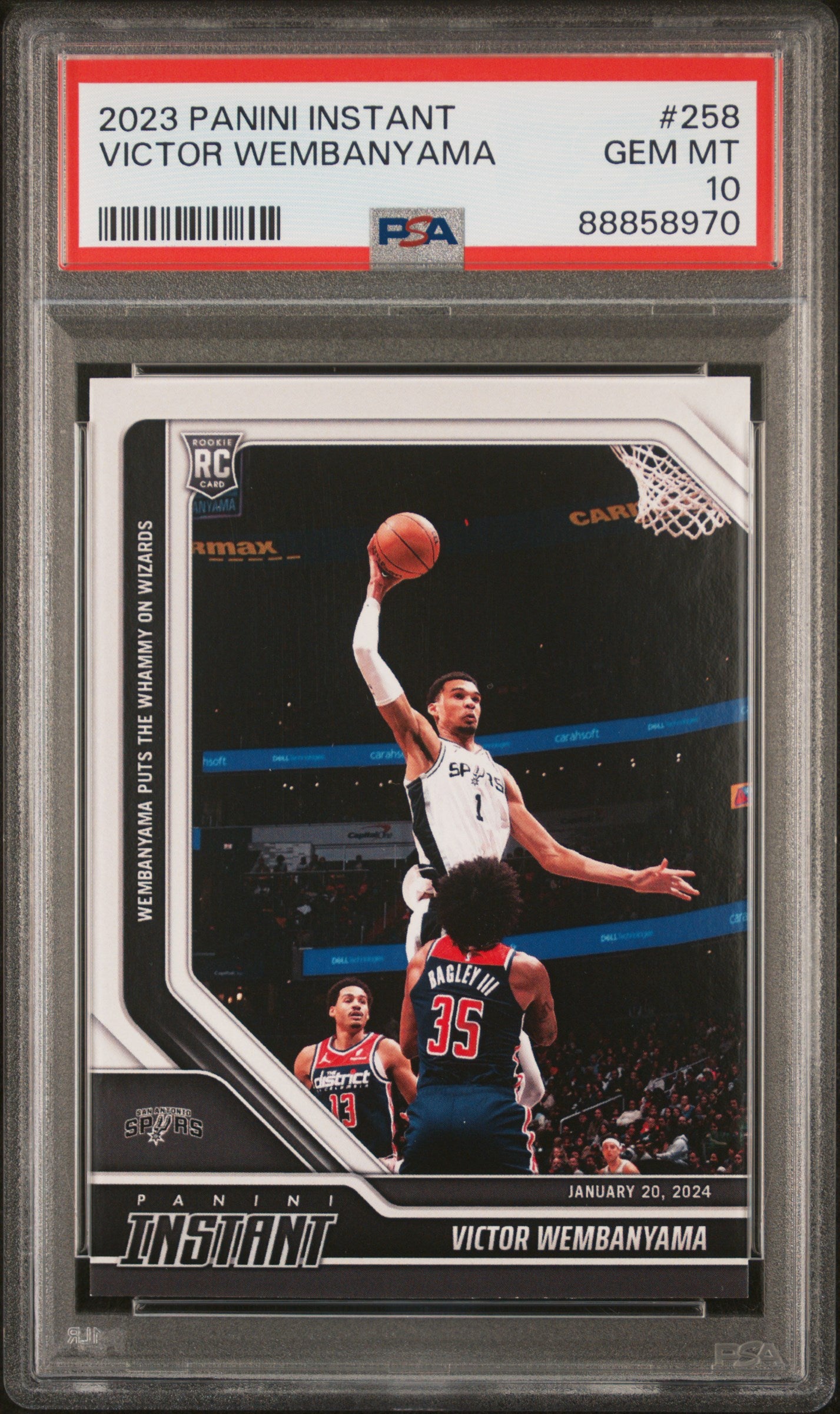 2023 Panini Instant Victor Wembanyama #258 /2647 PSA 10
