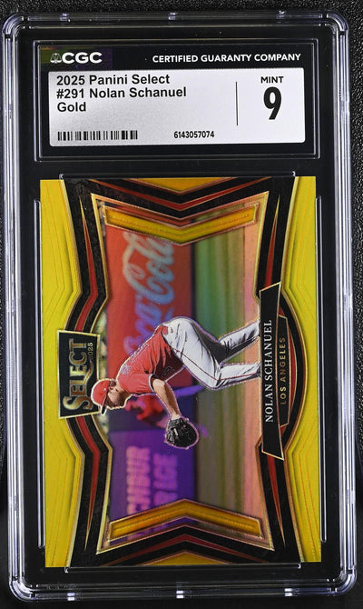 2025 Panini Select Nolan Schanuel #291 Diamond Level Gold /10 CGC 9