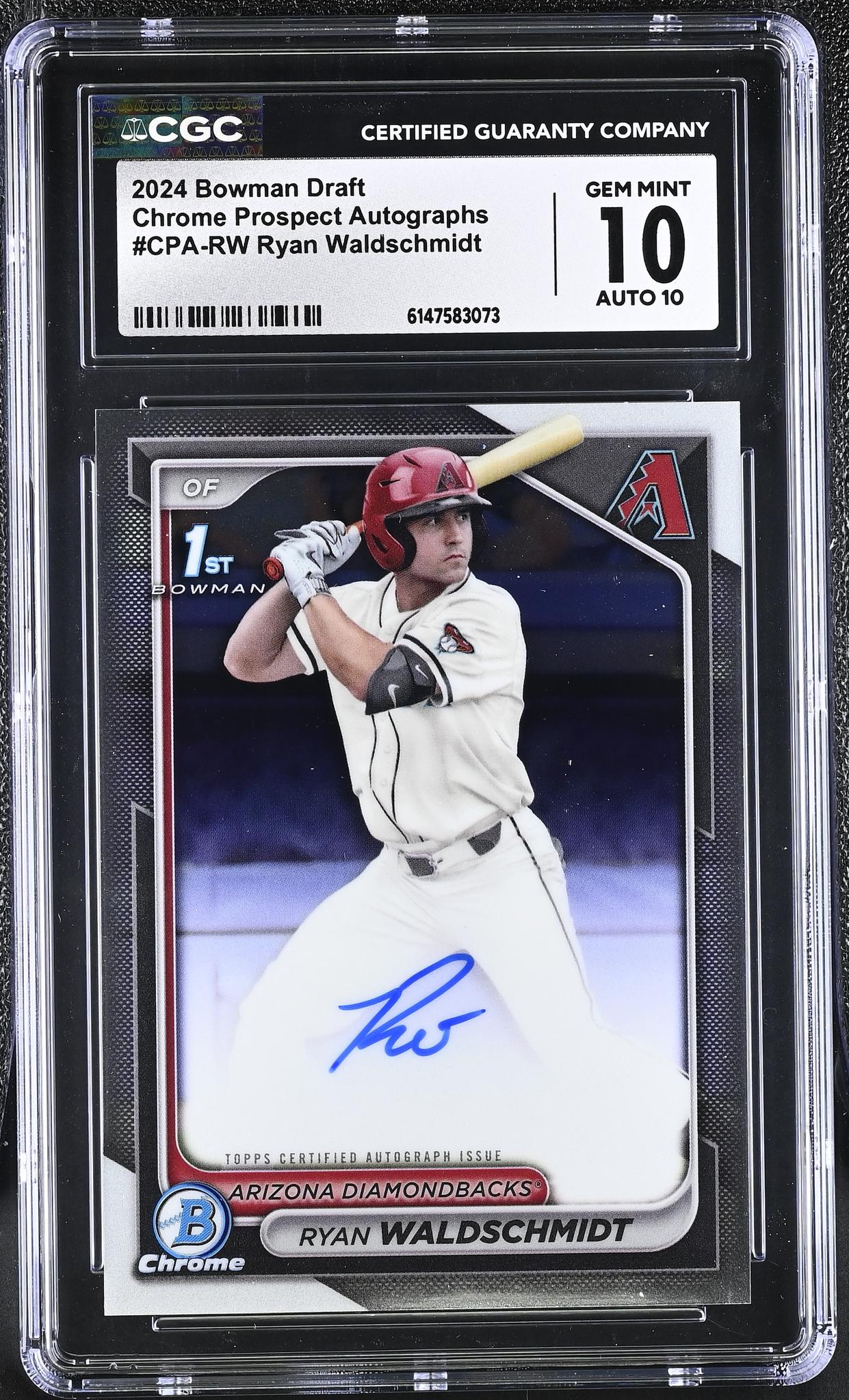 2024 Bowman #CPA-RW Ryan Waldschmidt Chrome Prospect Autographs Auto CGC 10