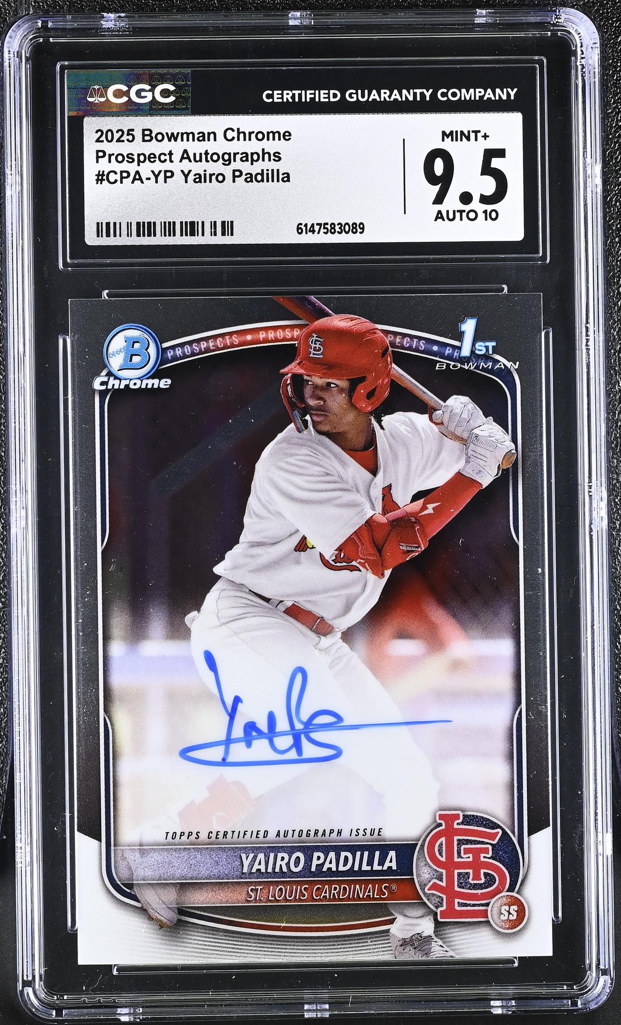 2025 Bowman Chrome #CPA-YP Yairo Padilla Prospect Autographs Auto CGC 9.5