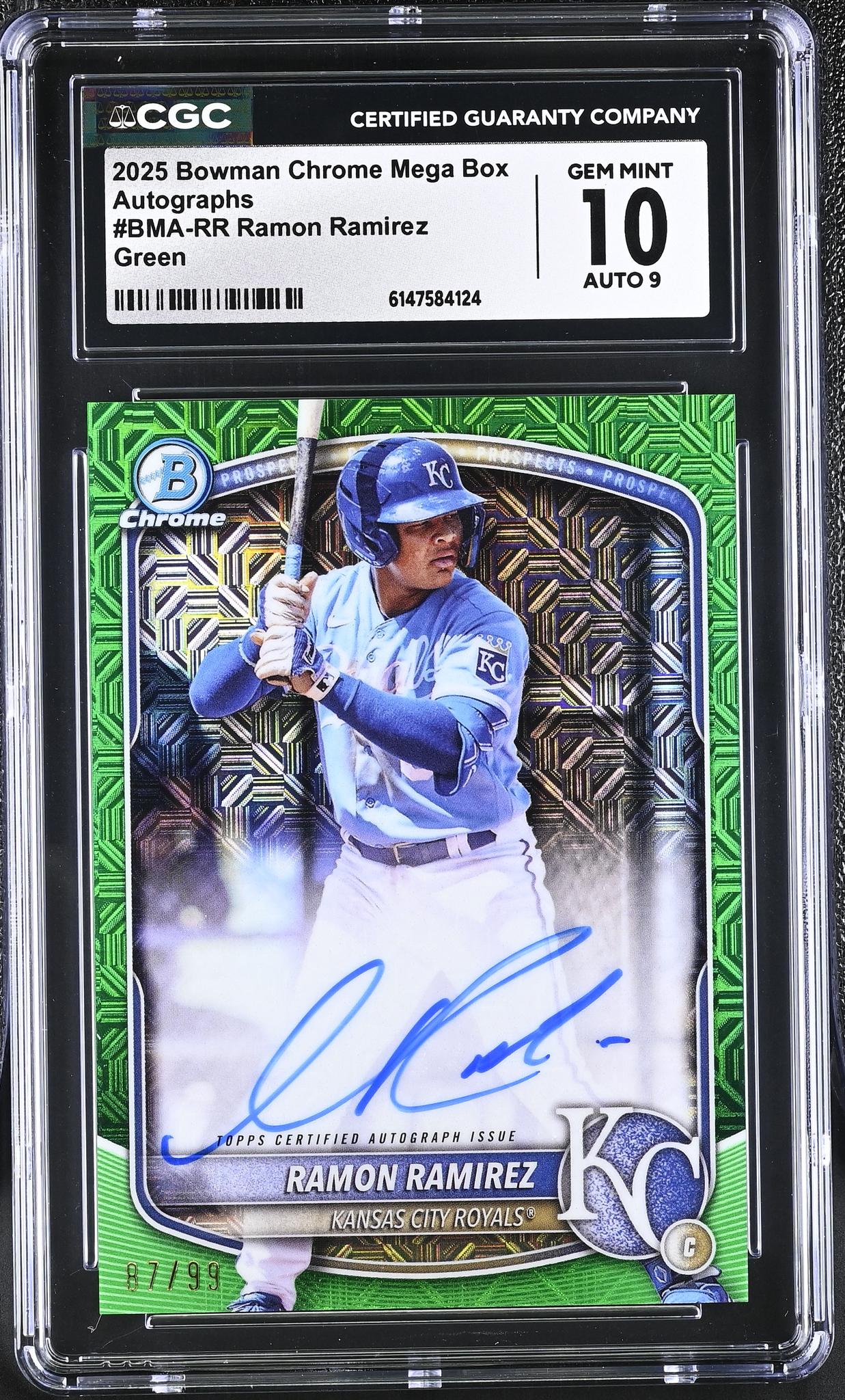 2025 Bowman #BMA-RR Ramon Ramirez Mega Box Autographs /99 Auto CGC 10