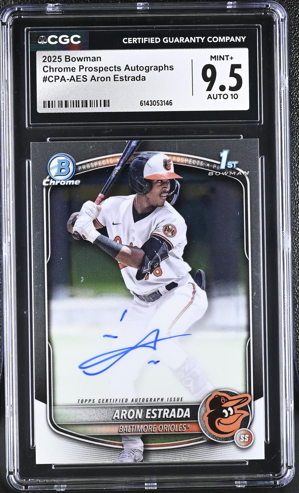 2025 Bowman #CPA-AES Aron Estrada Chrome Prospects Autographs Auto CGC 9.5