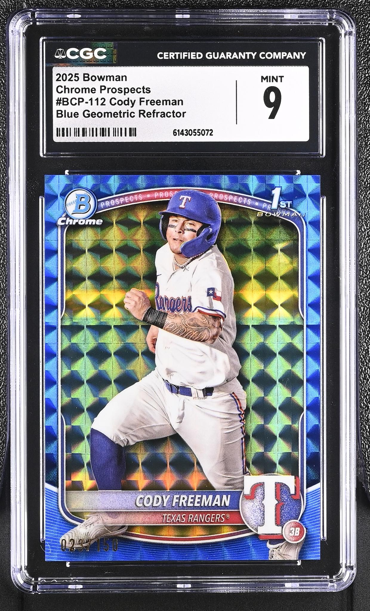 2025 Bowman #BCP-112 Cody Freeman Chrome Prospects /150 CGC 9