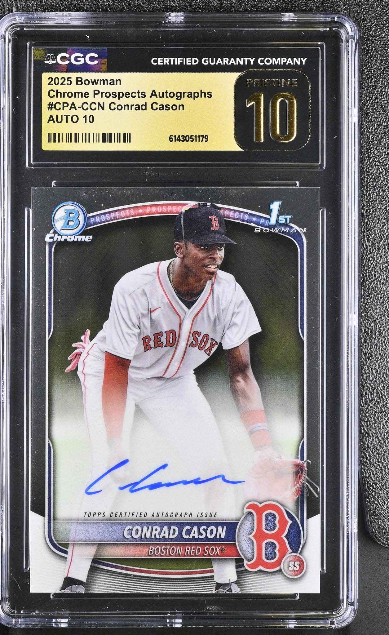 2025 Bowman #CPA-CCN Conrad Cason Chrome Prospects Autographs Auto CGC 10