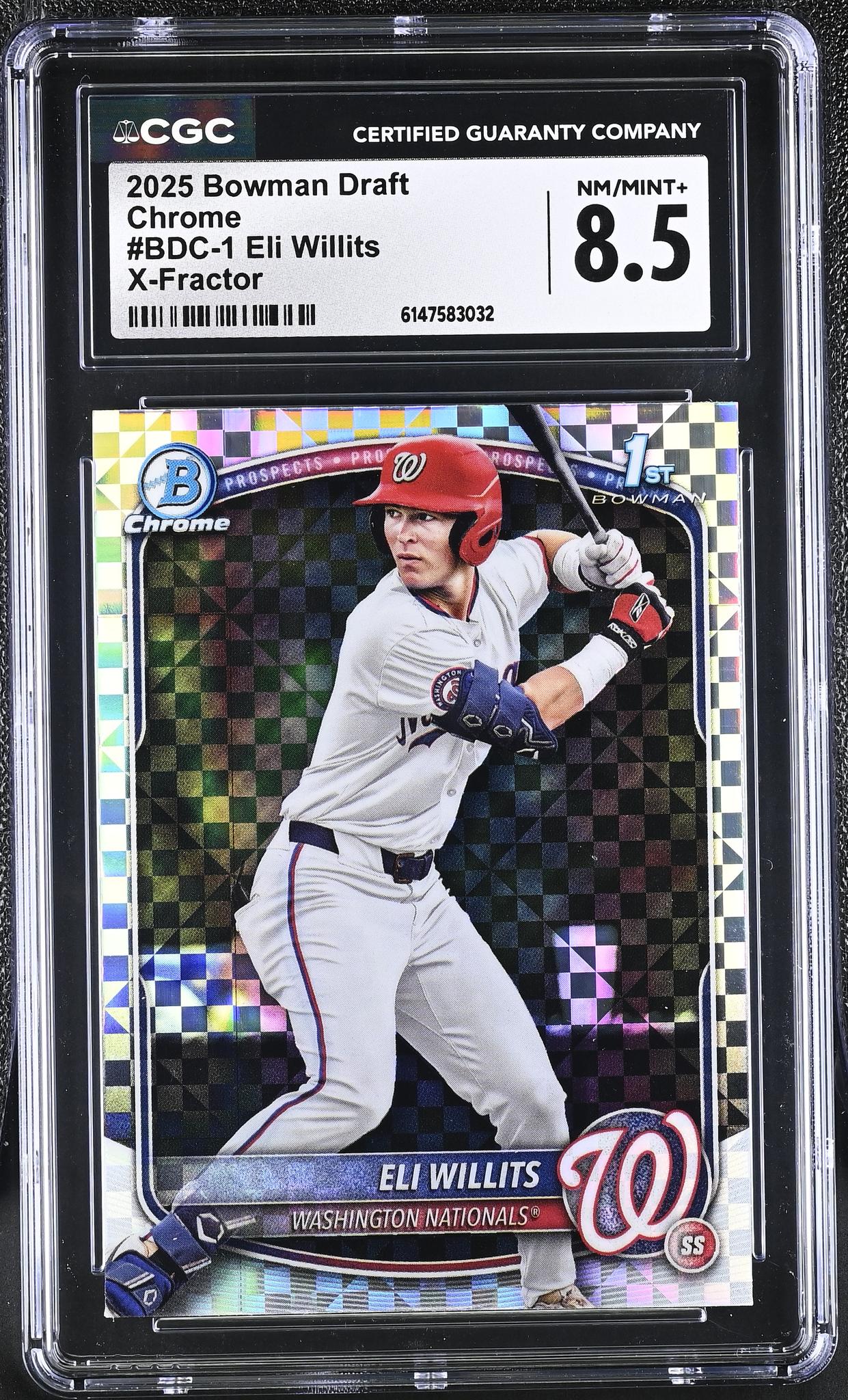 2025 Bowman #BDC-1 Eli Willits X-Fractor CGC 8.5