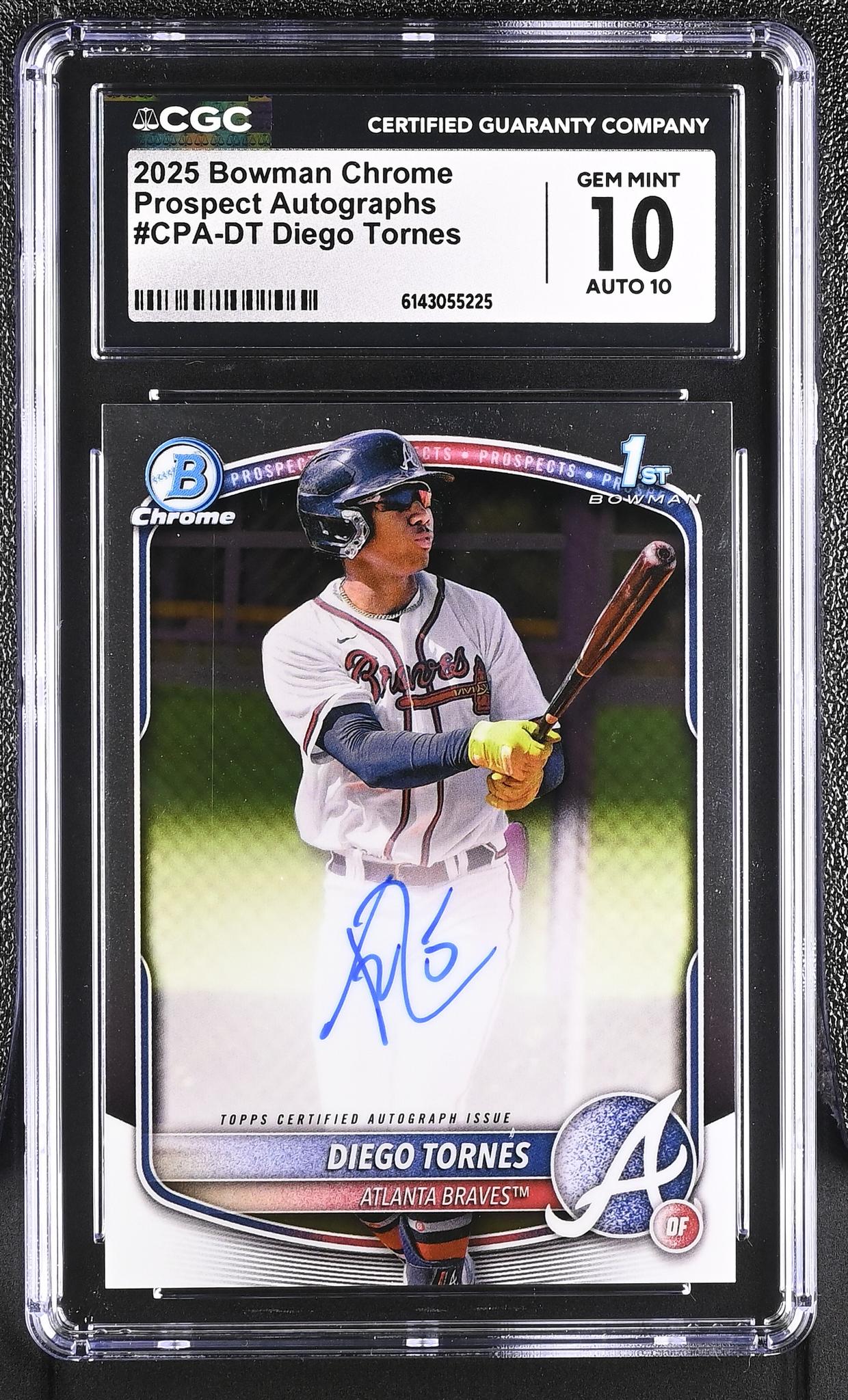 2025 Bowman Chrome #CPA-DT Diego Tornes Prospect Autographs Auto CGC 10