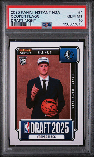 2025 Panini Instant Draft Night Cooper Flagg #NBADN-1 PSA 10