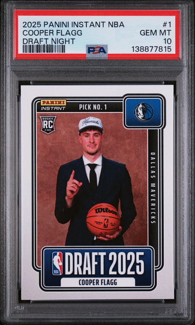 2025 Panini Instant Draft Night Cooper Flagg #NBADN-1 PSA 10