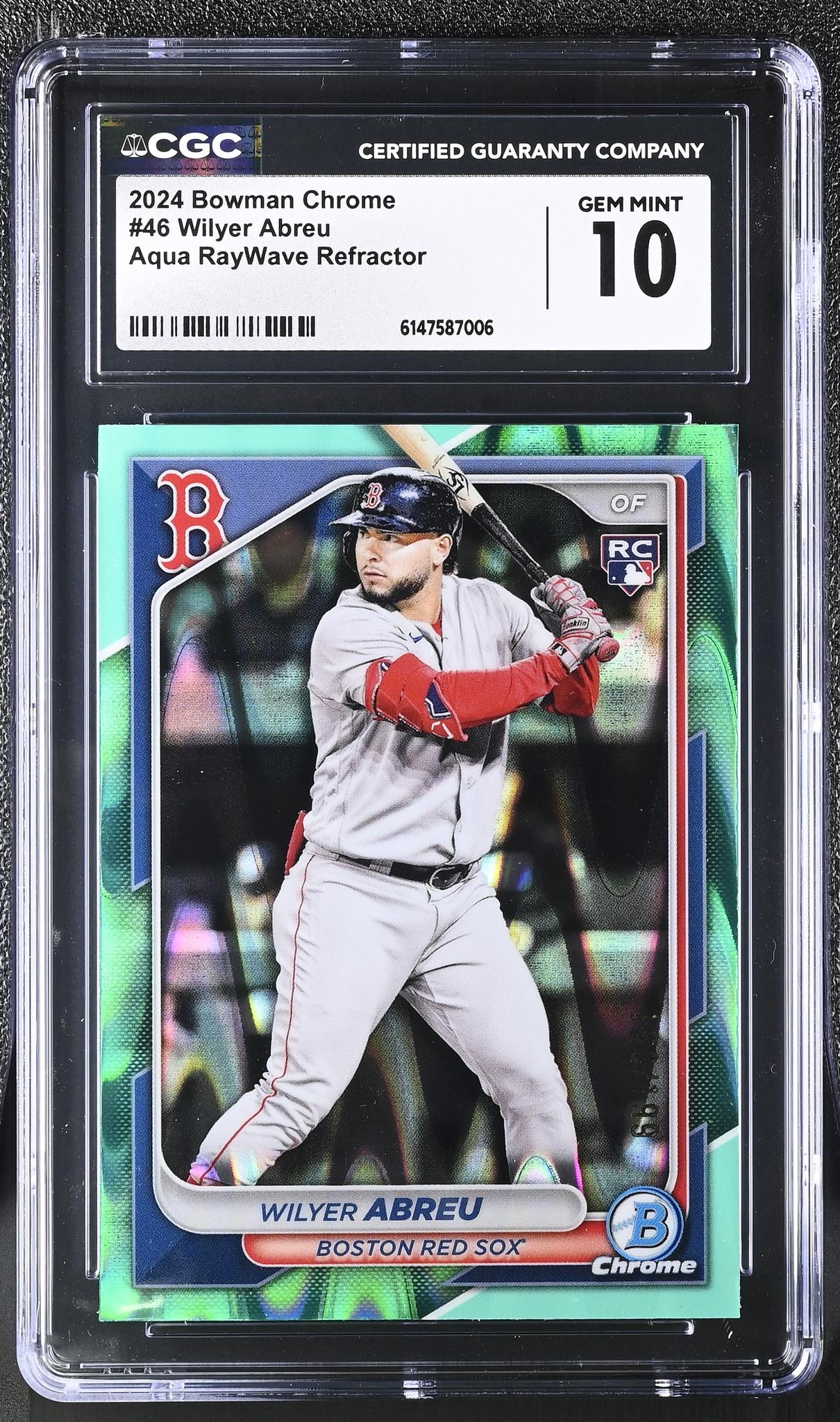 2024 Bowman Chrome #46 Wilyer Abreu Aqua RayWave Refractor CGC 10
