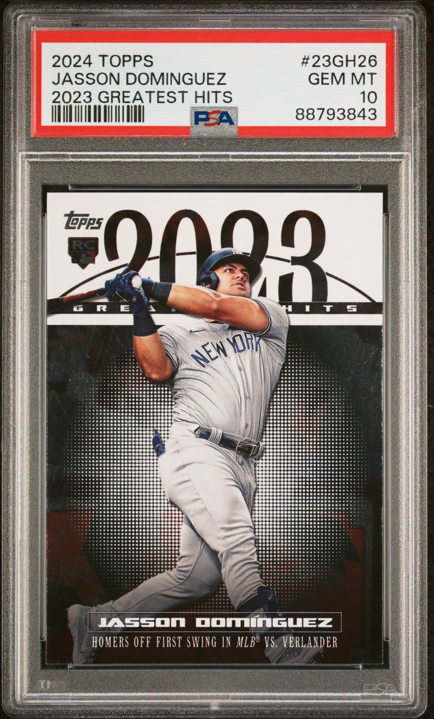 2024 Topps 2023 Greatest Hits Jasson Dominguez #23GH26 PSA 10