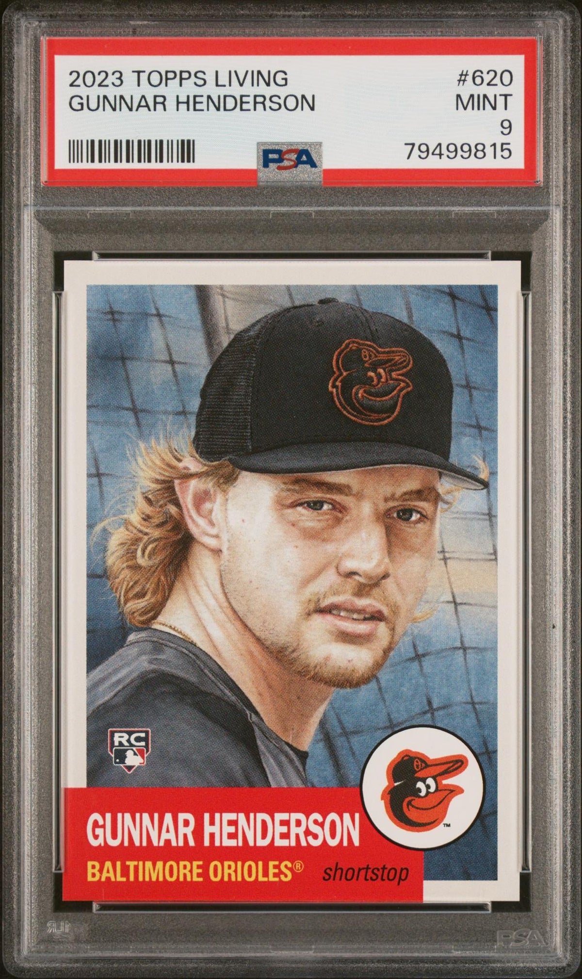 2023 Topps Living Gunnar Henderson #620 /4881 PSA 9