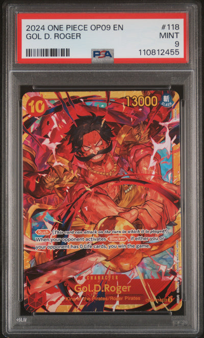 One Piece Card Game Gol D. Roger #OP09-118 PSA 9