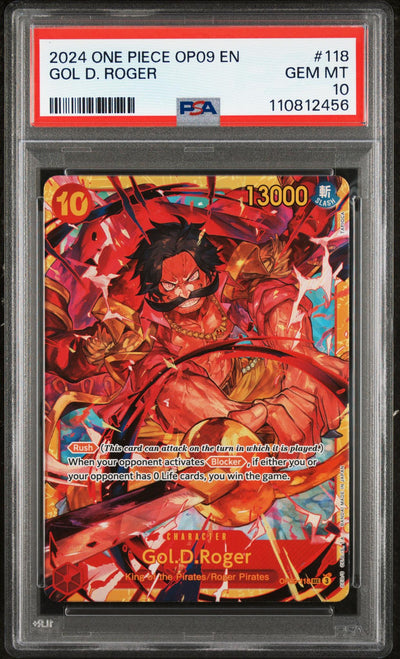 One Piece Card Game Gol D. Roger OP09-118 PSA 10