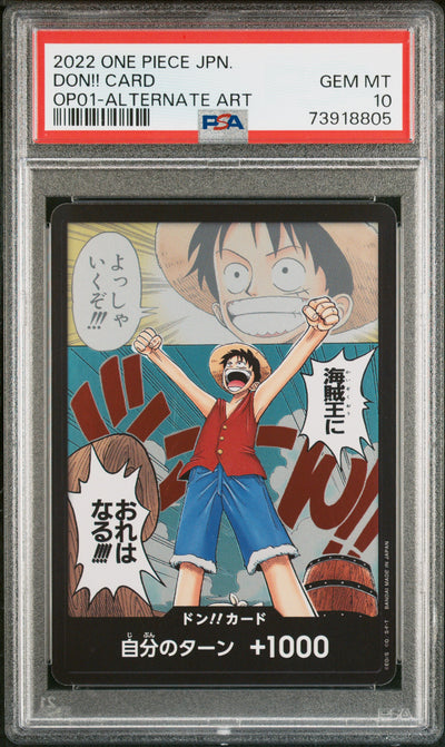 2022 One Piece Card Game Don!! Card OP01-Alternate Art PSA 10